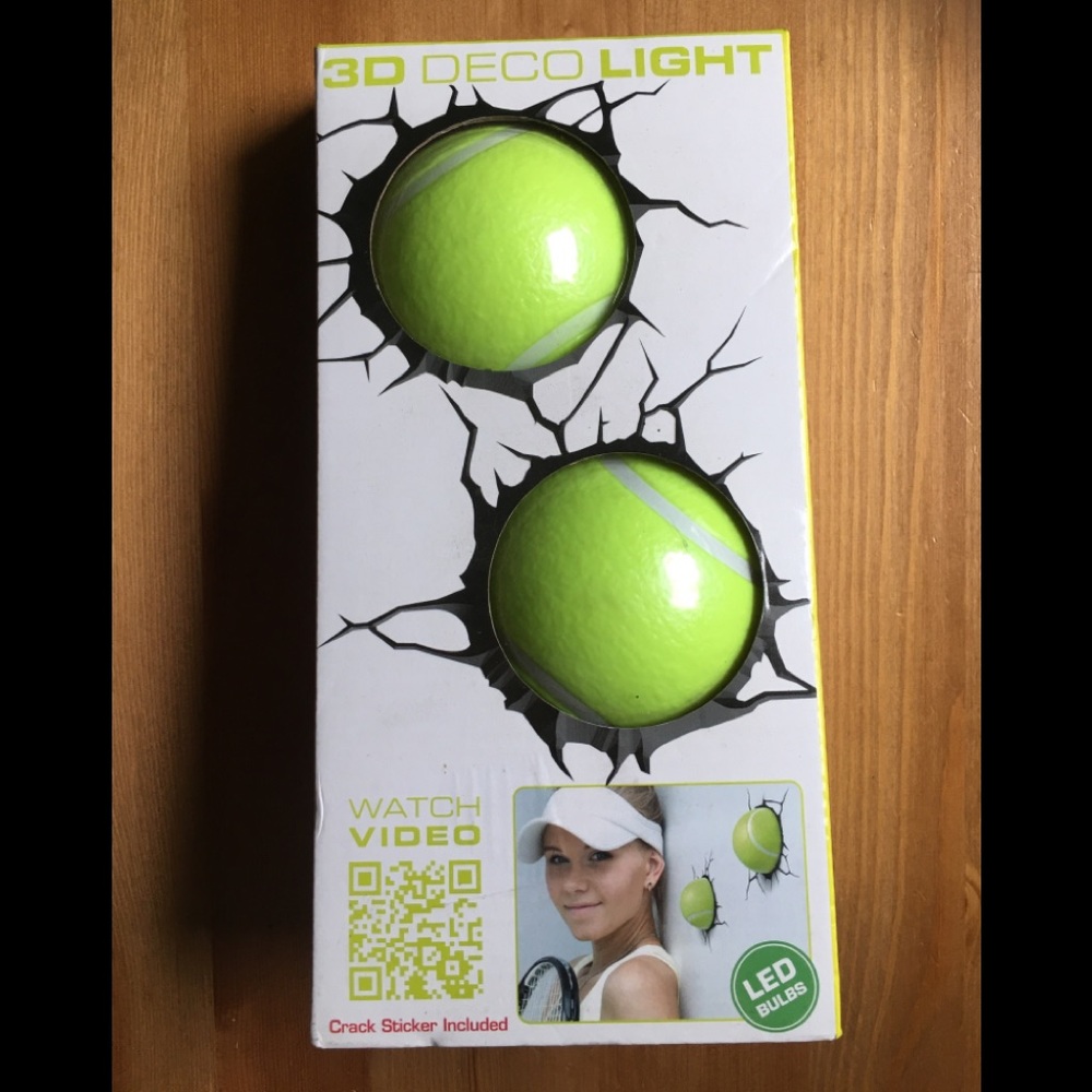 New 3D Deco Light Tennis Balls LED Bulbs Night